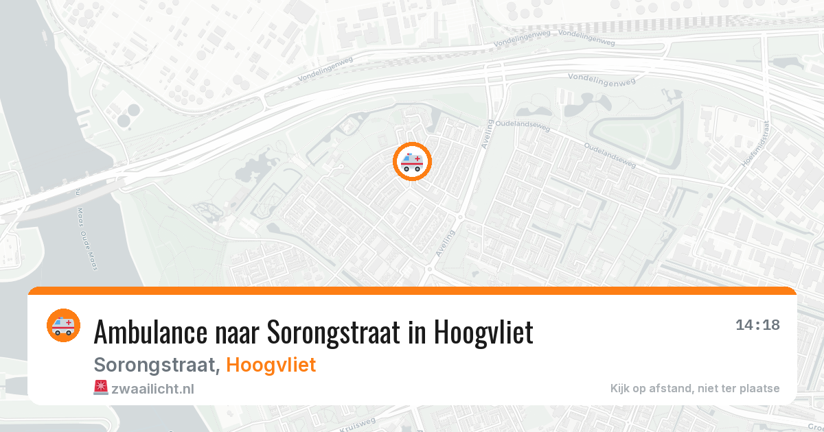 Ambulance naar Sorongstraat in Hoogvliet — 20 apr 2026