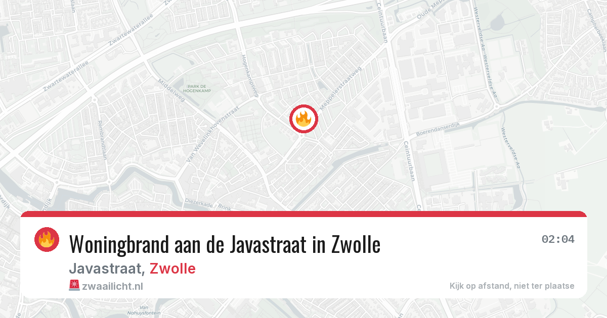 Woningbrand aan de Javastraat in Zwolle — 6 jul 2026