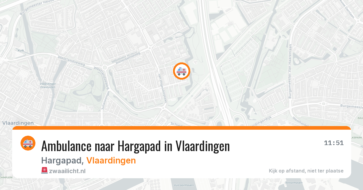 Ambulance naar Hargapad in Vlaardingen — 1 jul 2026