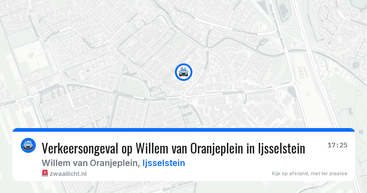 Verkeersongeval op Willem van Oranjeplein in Ijsselstein — 7 mei 2026