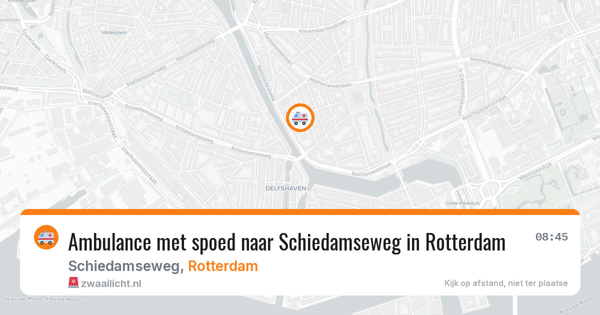 Ambulance met spoed naar Schiedamseweg in Rotterdam — 21 mei 2026