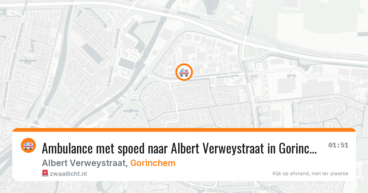 Ambulance met spoed naar Albert Verweystraat in Gorinchem — 26 jun 2026
