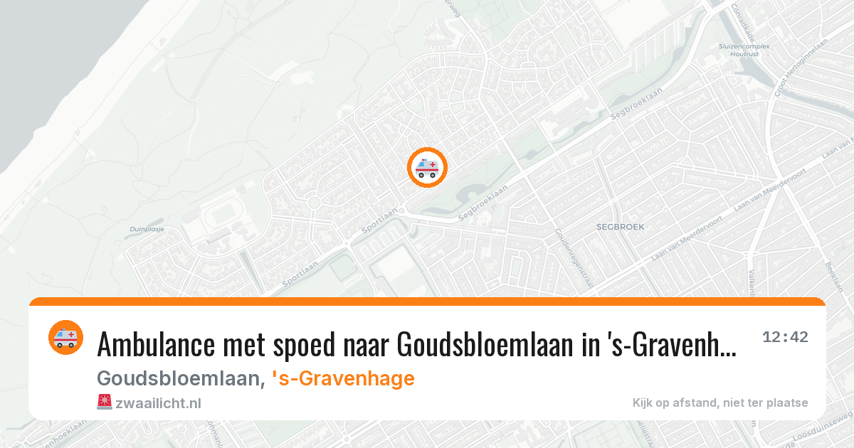 Ambulance met spoed naar Goudsbloemlaan in 's-Gravenhage — 24 mei 2026