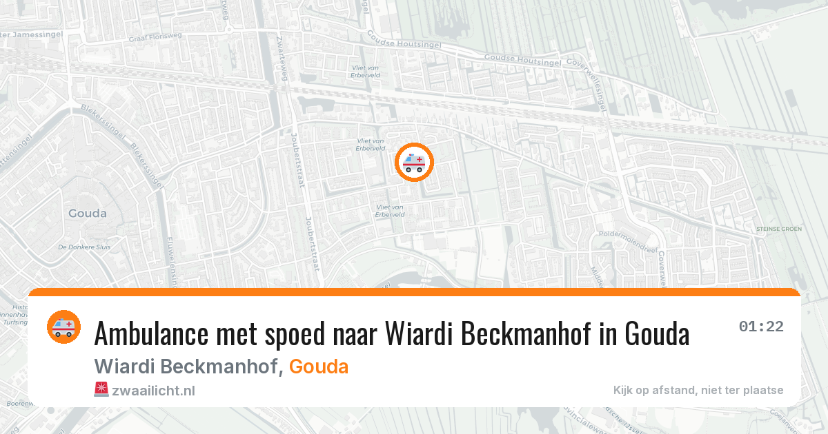 Ambulance met spoed naar Wiardi Beckmanhof in Gouda — 16 jun 2026