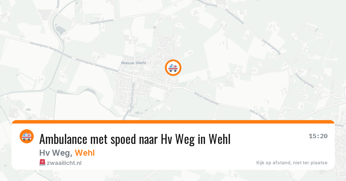 Ambulance met spoed naar Hv Weg in Wehl — 5 jun 2026