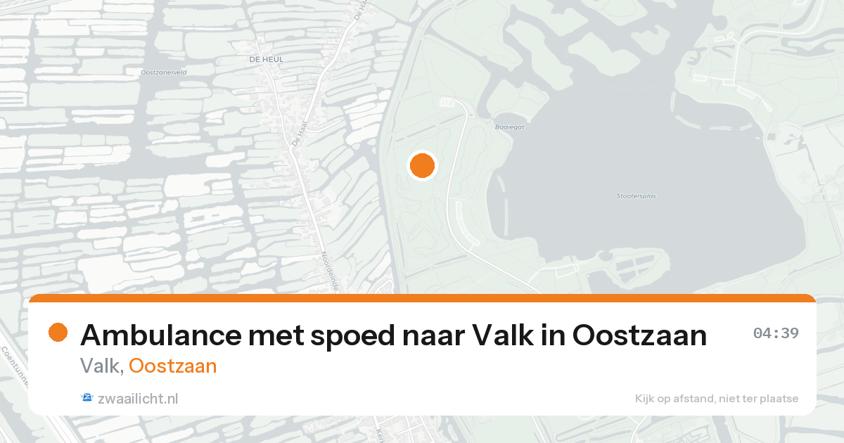 Ambulance met spoed naar Valk in Oostzaan — 17 aug 2026