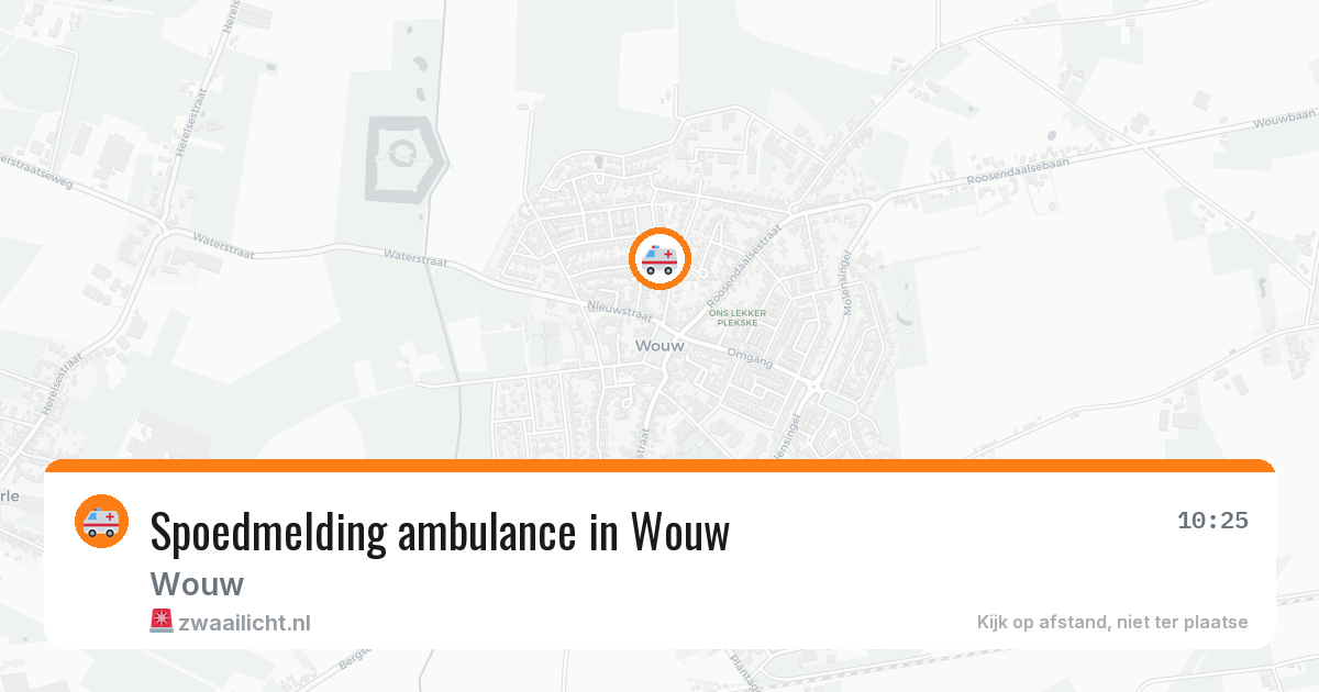 Spoedmelding ambulance in Wouw — 27 apr 2026
