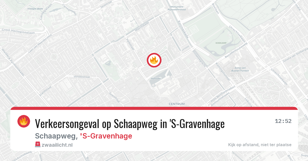 Verkeersongeval op Schaapweg in 'S-Gravenhage — 4 jun 2026