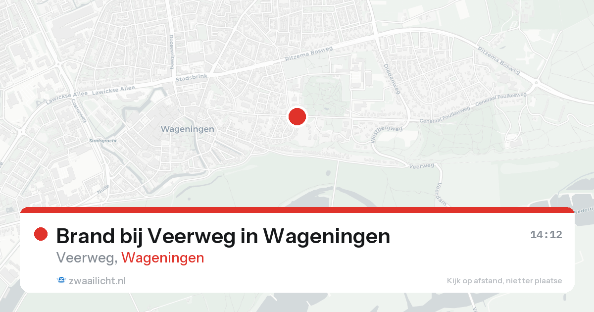Brand bij Veerweg in Wageningen — 23 feb 2026
