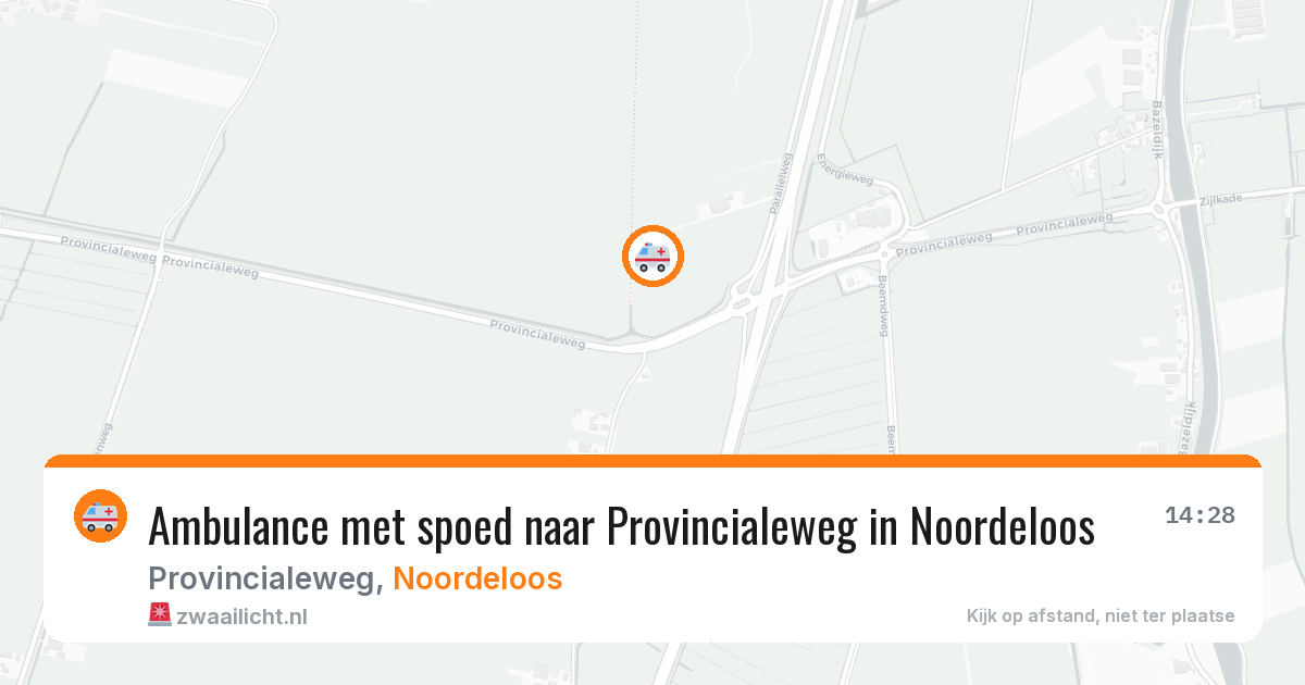 Ambulance met spoed naar Provincialeweg in Noordeloos — 20 mrt 2026