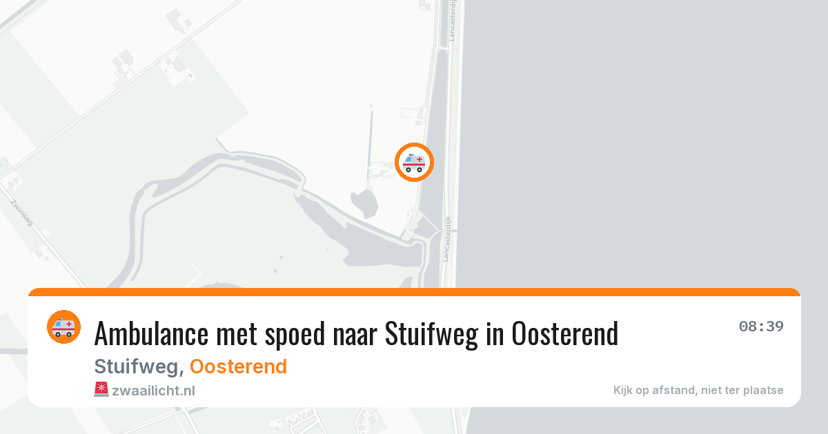 Ambulance met spoed naar Stuifweg in Oosterend — 2 mrt 2026