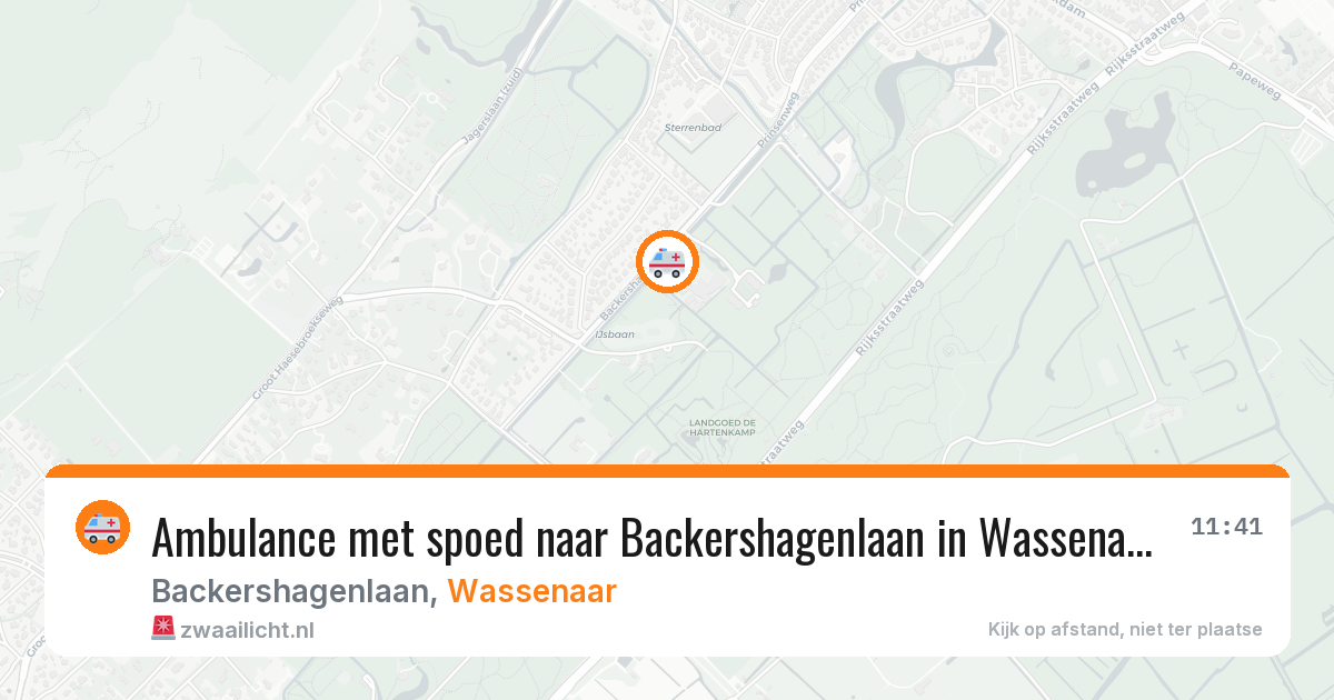 Ambulance met spoed naar Backershagenlaan in Wassenaar — 16 apr 2026