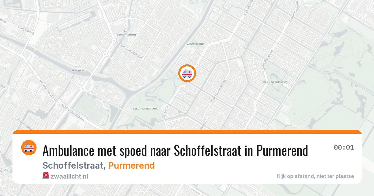 Ambulance met spoed naar Schoffelstraat in Purmerend — 2 feb 2026