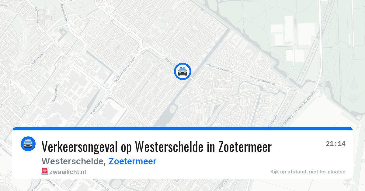 Verkeersongeval op Westerschelde in Zoetermeer — 4 mei 2026