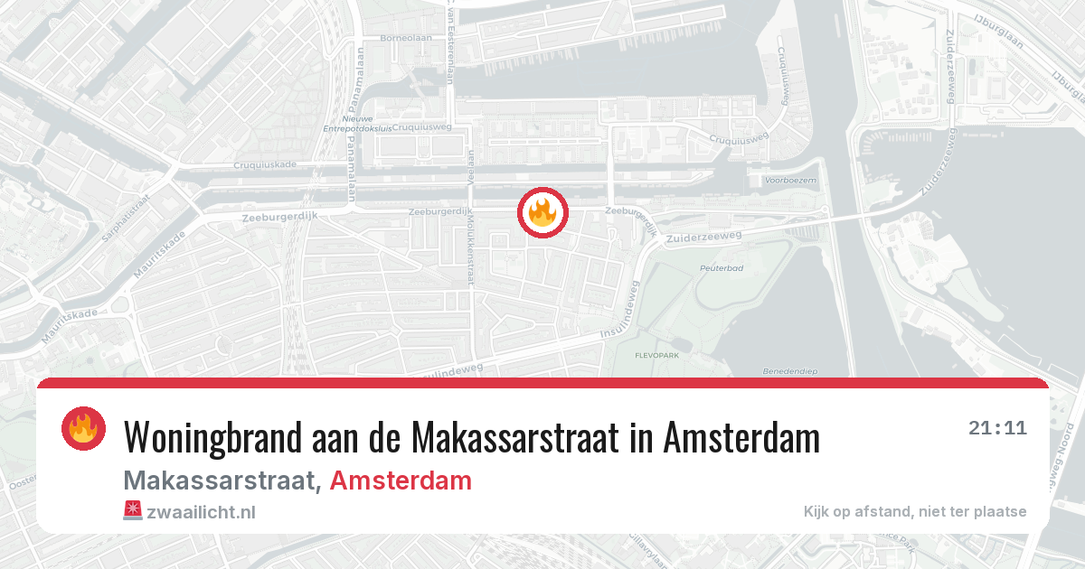 Woningbrand aan de Makassarstraat in Amsterdam — 2 aug 2026