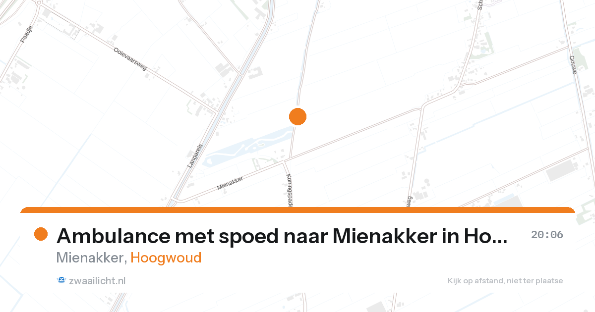 Ambulance met spoed naar Mienakker in Hoogwoud — 24 aug 2026