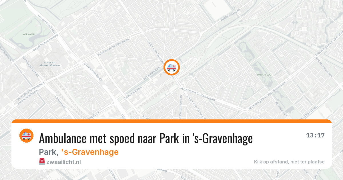 Ambulance met spoed naar Park in 's-Gravenhage — 4 apr 2026
