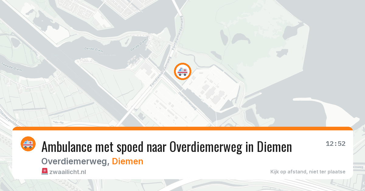 Ambulance met spoed naar Overdiemerweg in Diemen — 25 jun 2026