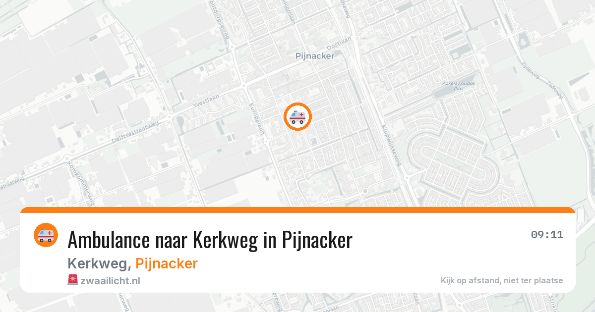 Ambulance naar Kerkweg in Pijnacker — 24 mrt 2026
