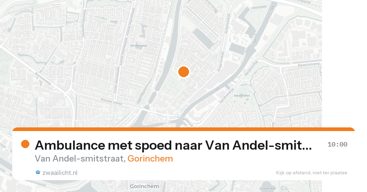 Ambulance met spoed naar Van Andel-smitstraat in Gorinchem — 24 aug 2026