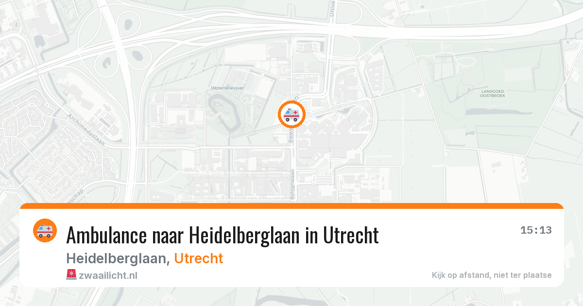 Ambulance naar Heidelberglaan in Utrecht — 12 aug 2026