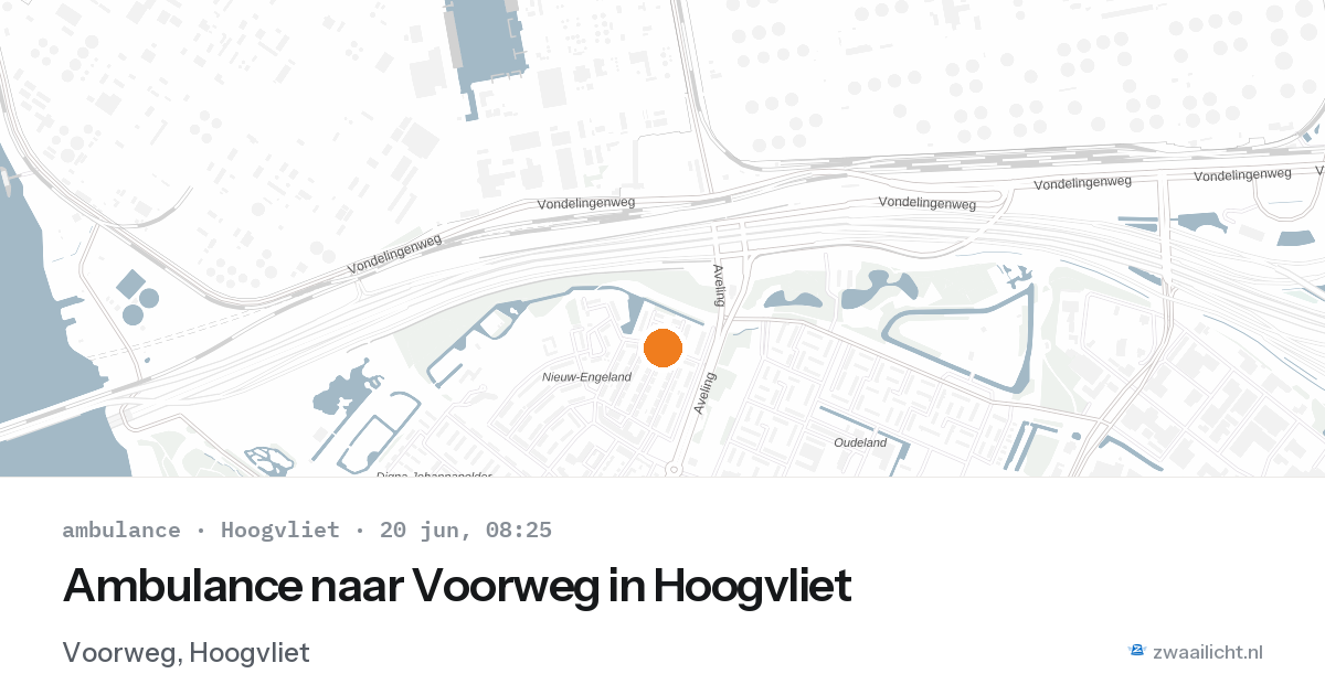 Ambulance naar Voorweg in Hoogvliet — 20 jun 2026
