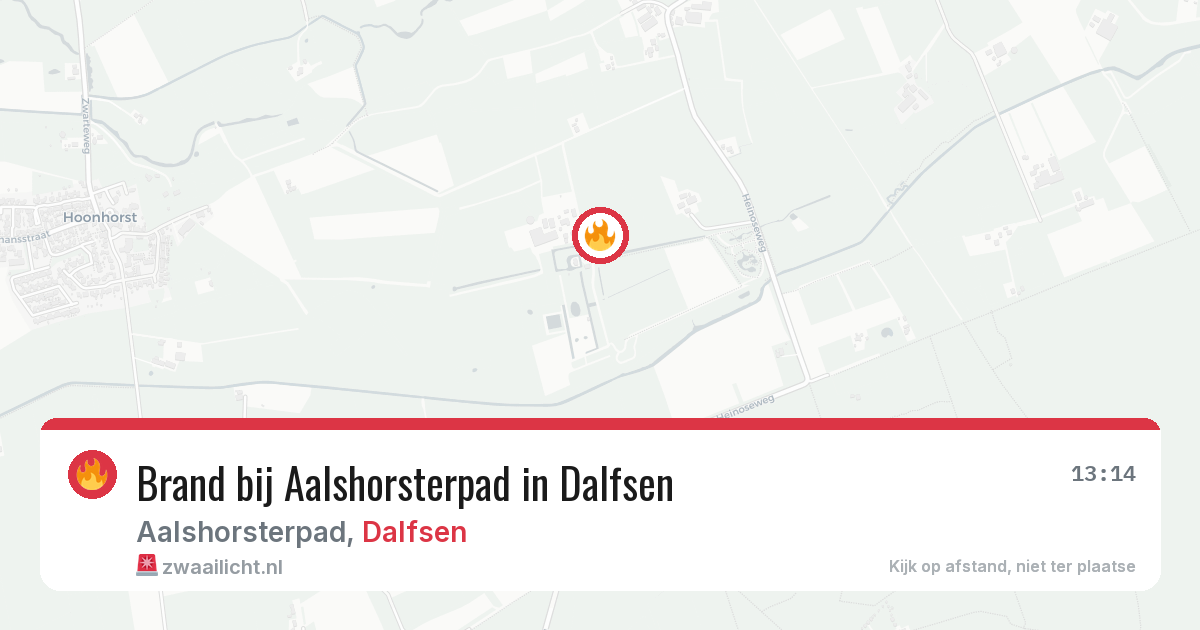 Brand bij Aalshorsterpad in Dalfsen — 13 jul 2026