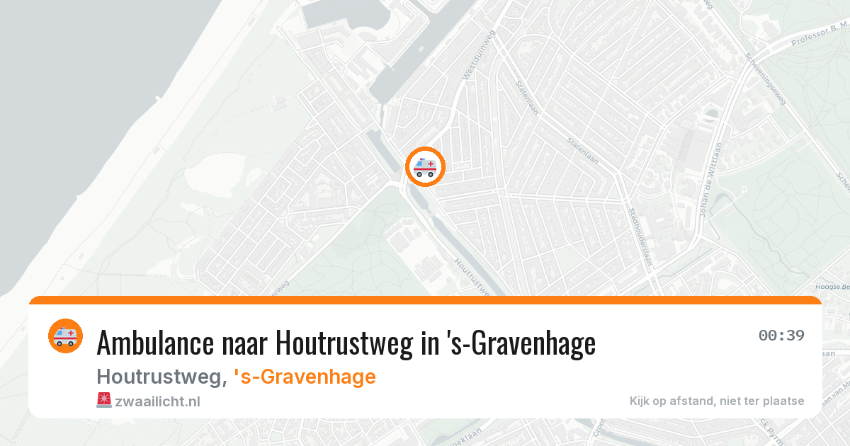 Ambulance naar Houtrustweg in 's-Gravenhage — 13 aug 2026