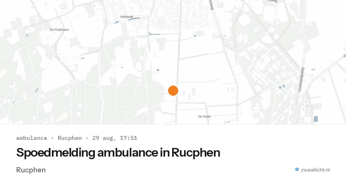Spoedmelding ambulance in Rucphen — 29 aug 2026