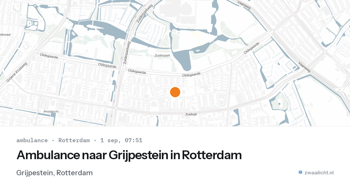 Ambulance naar Grijpestein in Rotterdam — 1 sep 2026