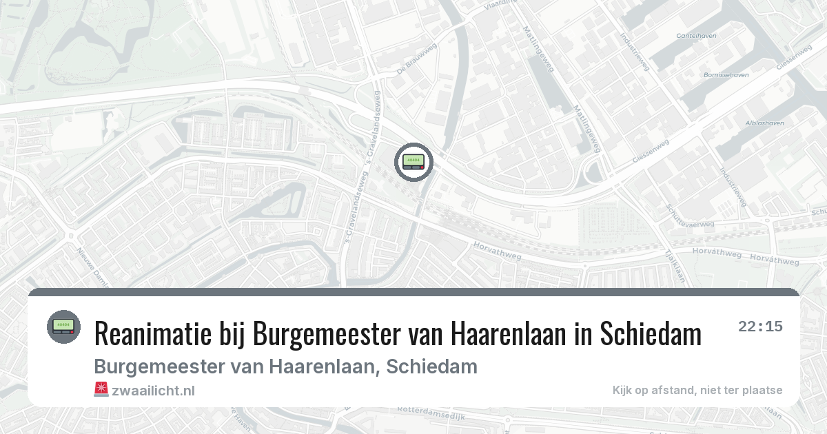Reanimatie bij Burgemeester van Haarenlaan in Schiedam — 28 jun 2026