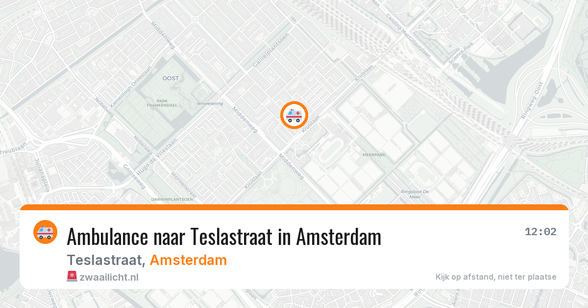 Ambulance naar Teslastraat in Amsterdam — 10 jun 2026