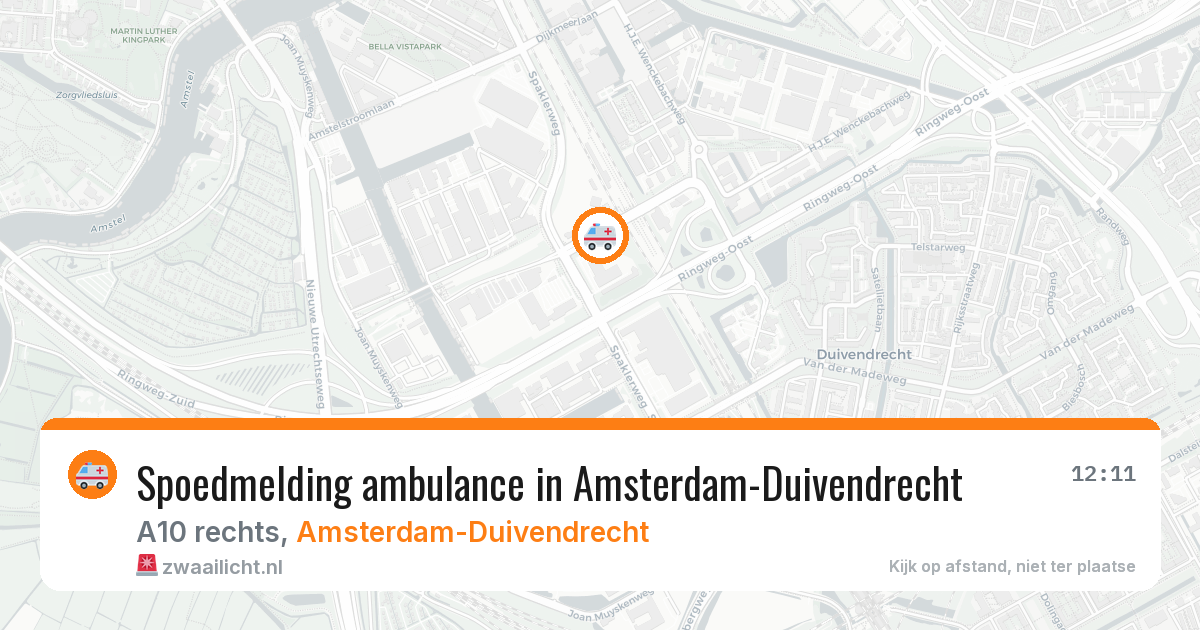 Spoedmelding ambulance in Amsterdam-Duivendrecht — 13 aug 2026