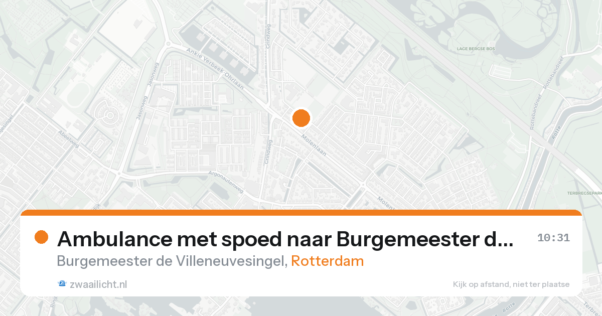 Ambulance met spoed naar Burgemeester de Villeneuvesingel in Rotterdam — 31 jan 2026
