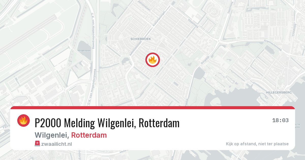 P2000 Melding Wilgenlei, Rotterdam — 10 jun 2026