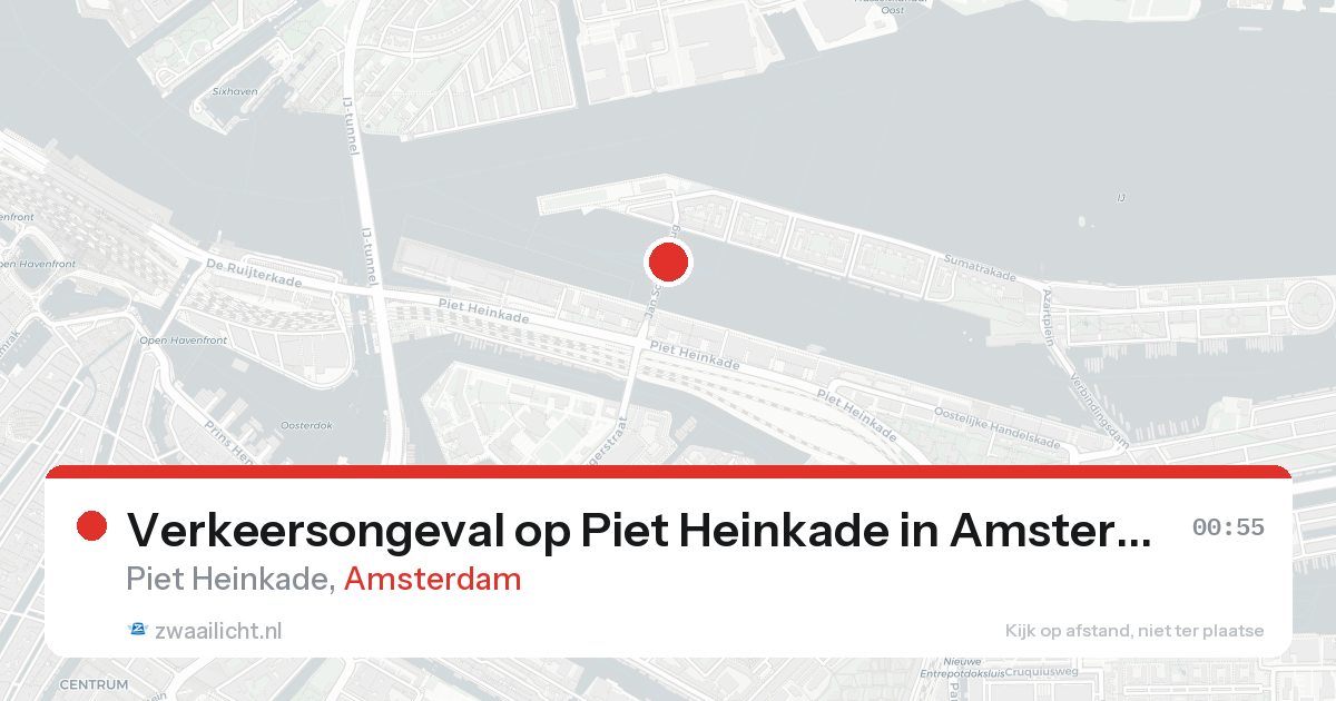 Verkeersongeval op Piet Heinkade in Amsterdam — 21 aug 2026