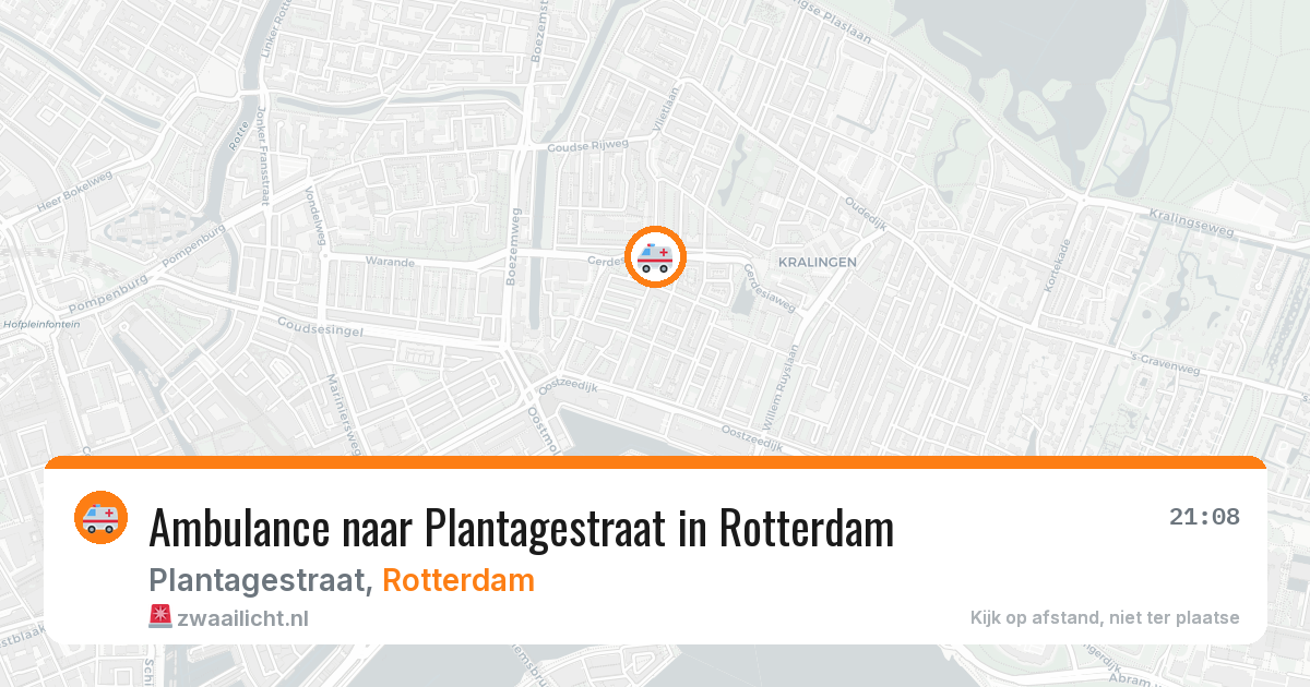 Ambulance naar Plantagestraat in Rotterdam — 13 aug 2026