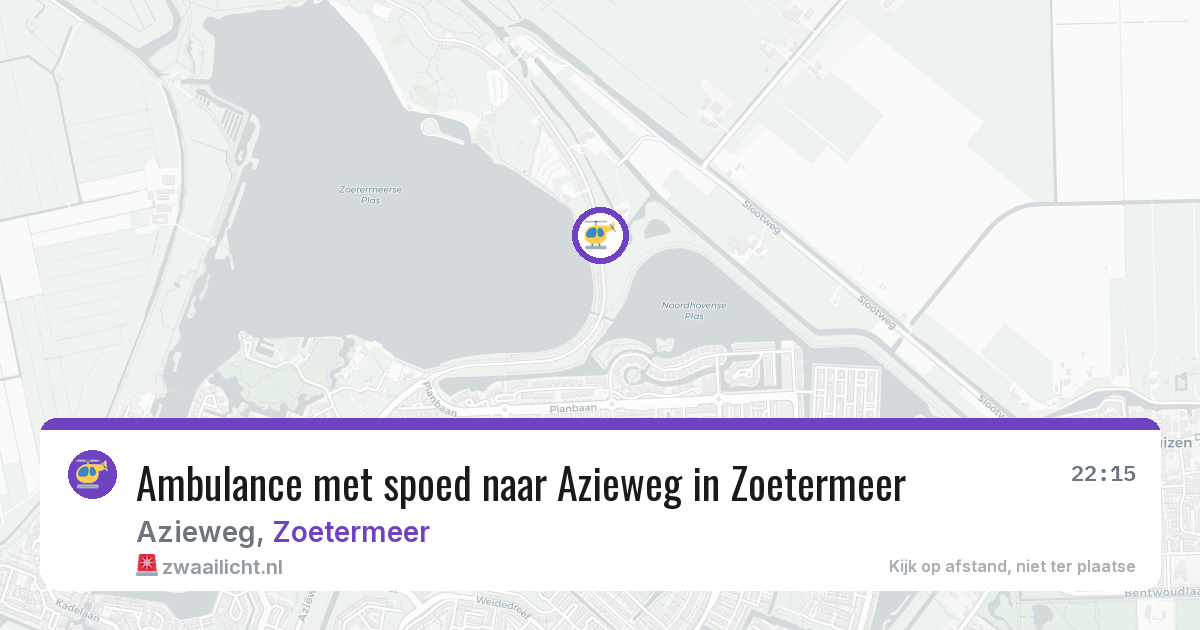 Ambulance met spoed naar Azieweg in Zoetermeer — 16 jun 2026