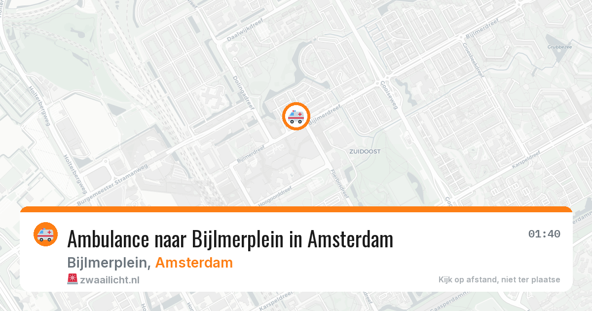 Ambulance naar Bijlmerplein in Amsterdam — 15 mei 2026
