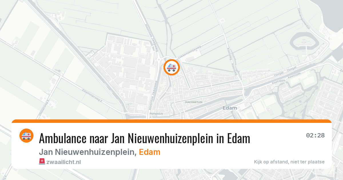 Ambulance naar Jan Nieuwenhuizenplein in Edam — 4 jul 2026