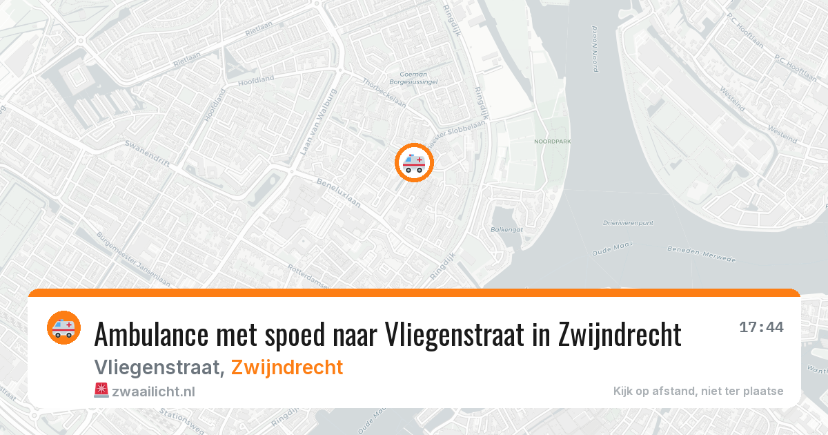 Ambulance met spoed naar Vliegenstraat in Zwijndrecht — 1 aug 2026
