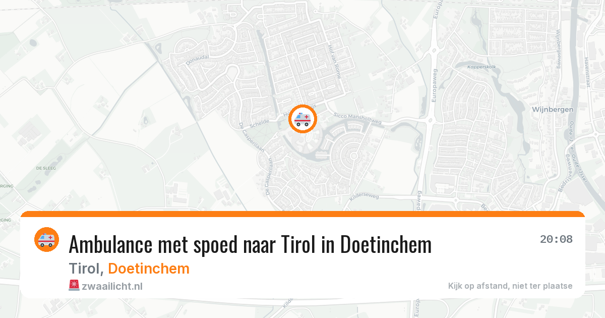 Ambulance met spoed naar Tirol in Doetinchem — 6 mei 2026