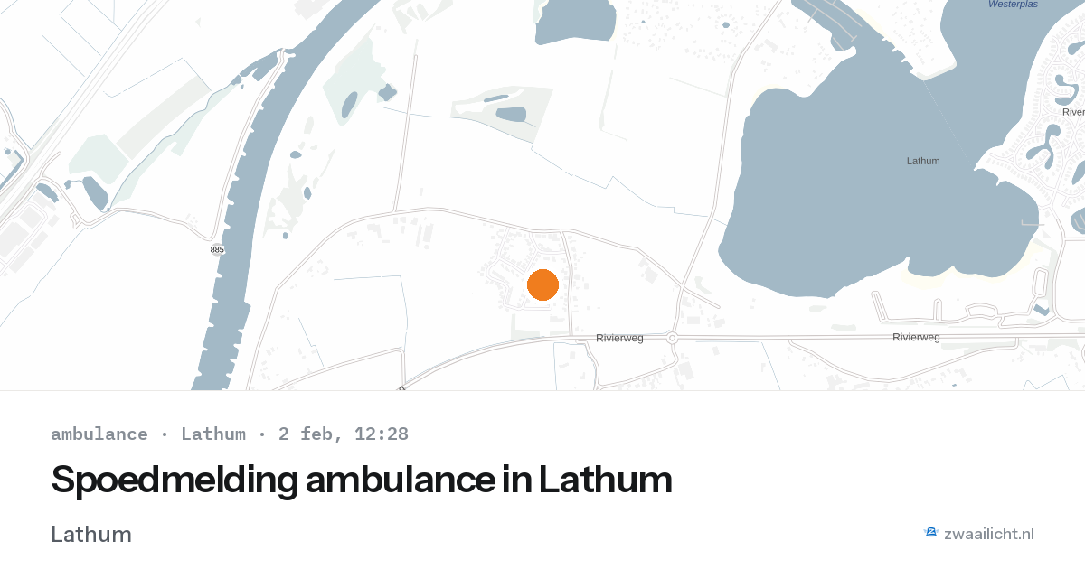 Spoedmelding ambulance in Lathum — 2 feb 2026