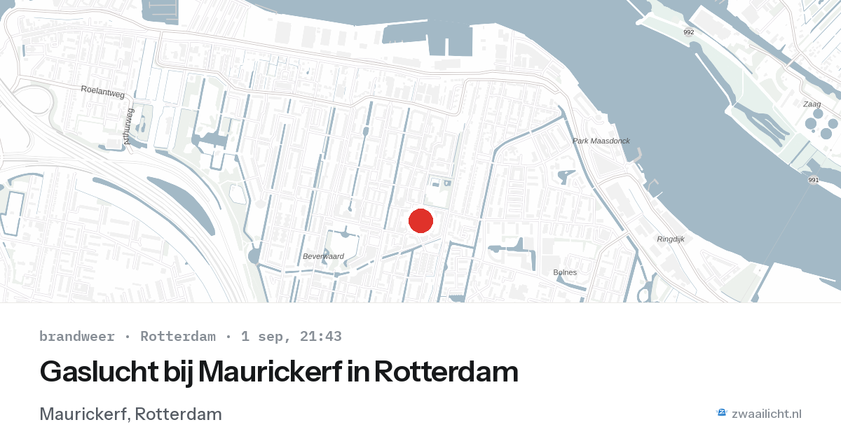 Gaslucht bij Maurickerf in Rotterdam — 1 sep 2026