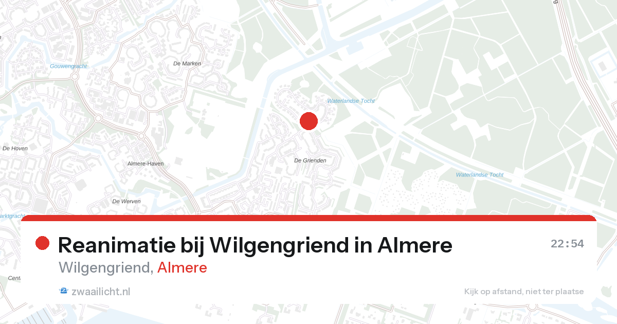 Reanimatie bij Wilgengriend in Almere — 11 mei 2026
