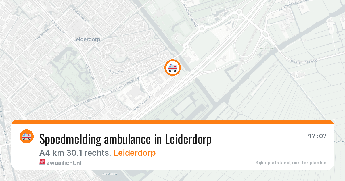 Spoedmelding ambulance in Leiderdorp — 13 aug 2026