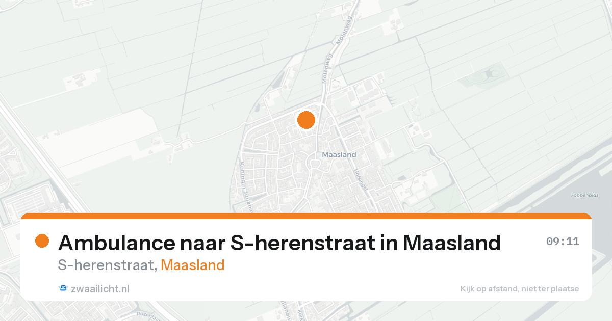 Ambulance naar S-herenstraat in Maasland — 21 aug 2026