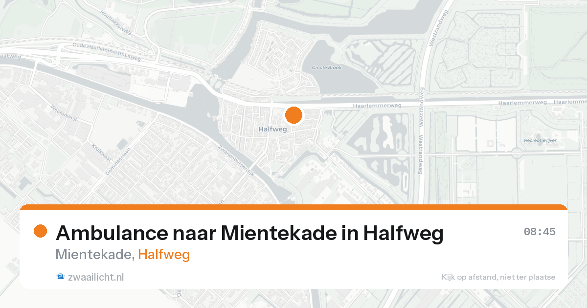 Ambulance naar Mientekade in Halfweg — 31 mei 2026