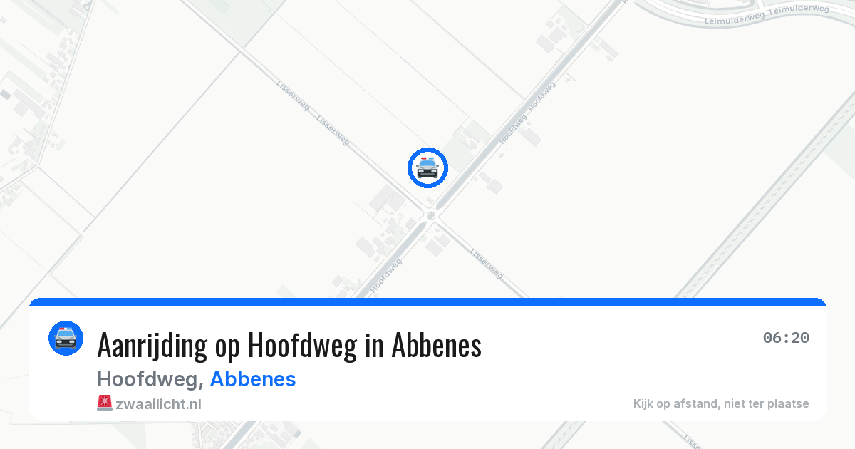 Aanrijding op Hoofdweg in Abbenes — 25 jul 2026