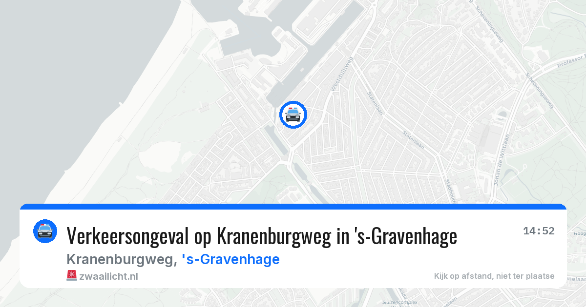 Verkeersongeval op Kranenburgweg in 's-Gravenhage — 14 jun 2026